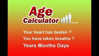 Age Calculator Online  I Easy Calculation I  How Old You?