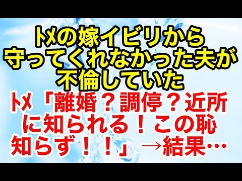修羅場【復讐 因果応報】夫が大好きで嫁の私が大嫌いだったトメ。しかし、夫の不倫と離婚が発覚して状況は一変することになった…【スカッとオーバーフロー】