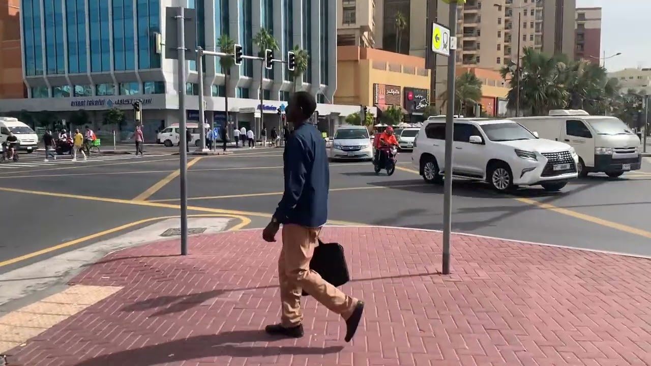 Dubai Street Near Uonion Metro Station Dubai