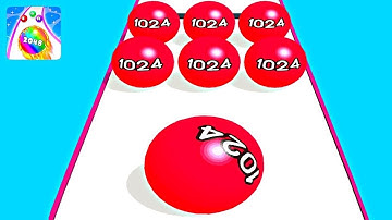 Faster Run 2048 - Ball game 3D ! All Levels Gameplay Part 44 android,ios