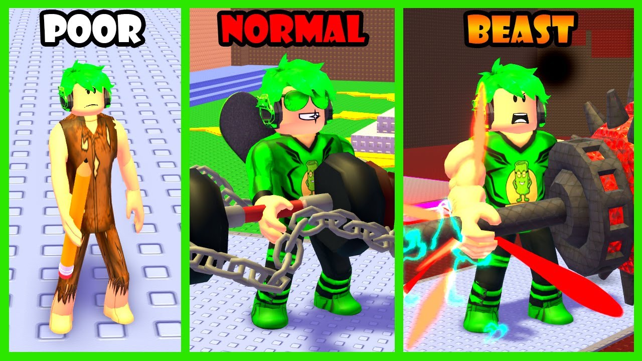 Aku Melatih Badanku Yang Kurus Hingga Jadi Raksasa Berotot - Roblox Strong Muscle Simulator