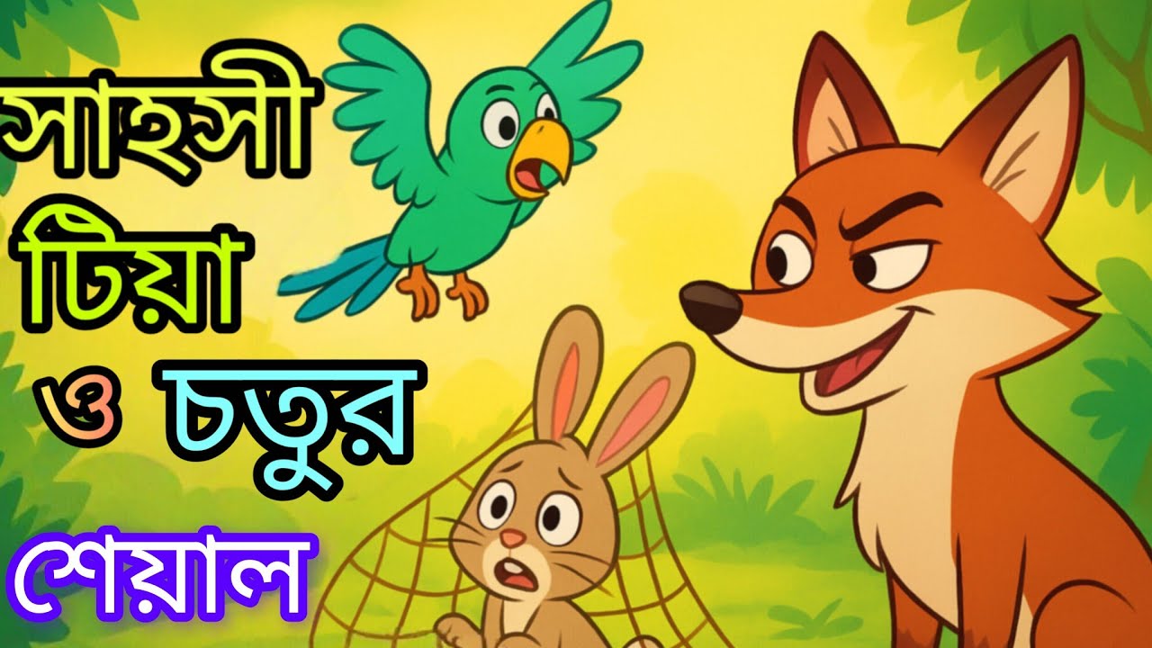 সাহসী টিয়া ও চতুর শিয়াল 🦜🦊 | একটি অনুপ্রেরণামূলক বাংলা নৈতিক গল্প | Bengali Moral Story