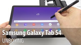 Samsung Galaxy Tab S4 Unboxing (10.5 inch tablet with iris scanner, stylus)