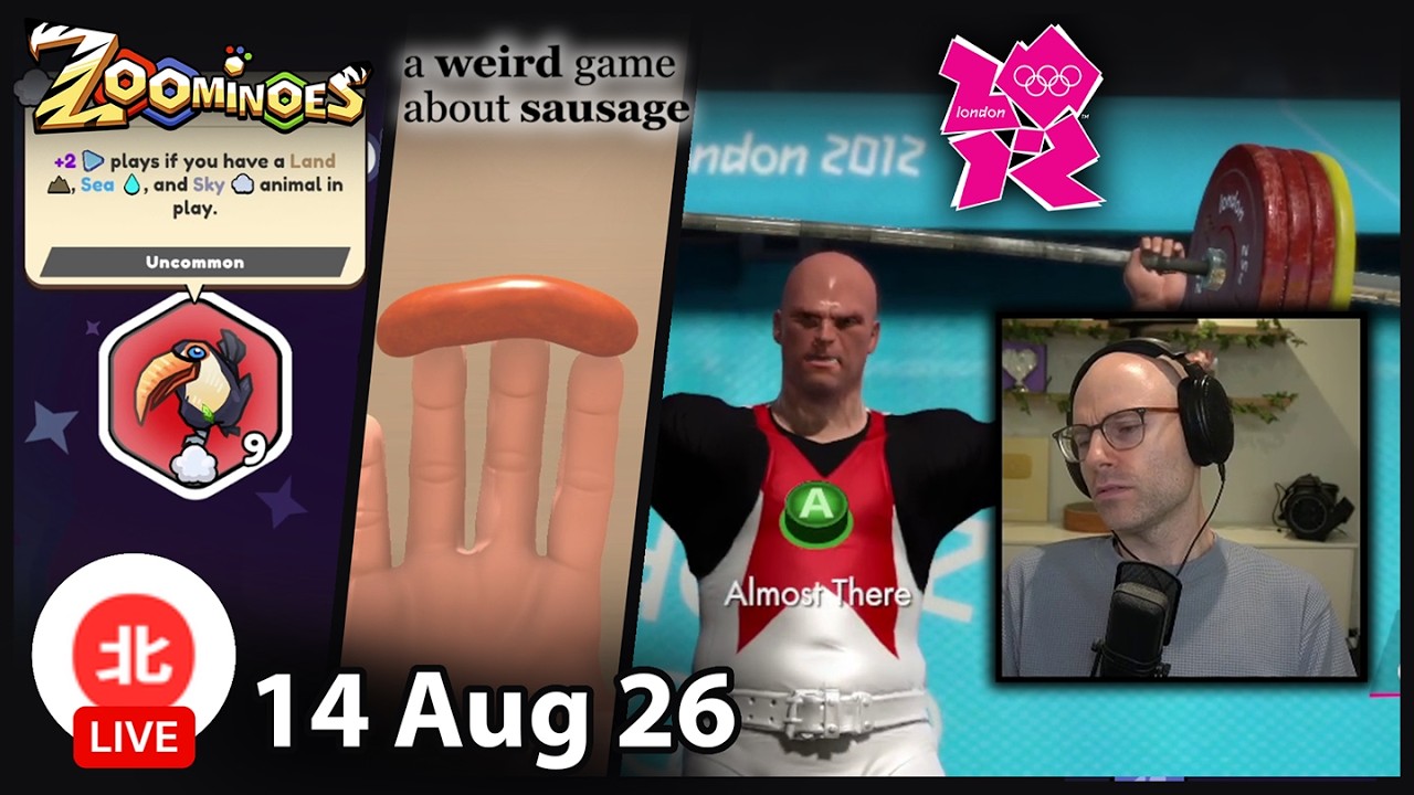 Zoominoes / A Weird Game About Sausage / London 2012 - 14 Aug 2026 - Unofficial Northernlion VOD