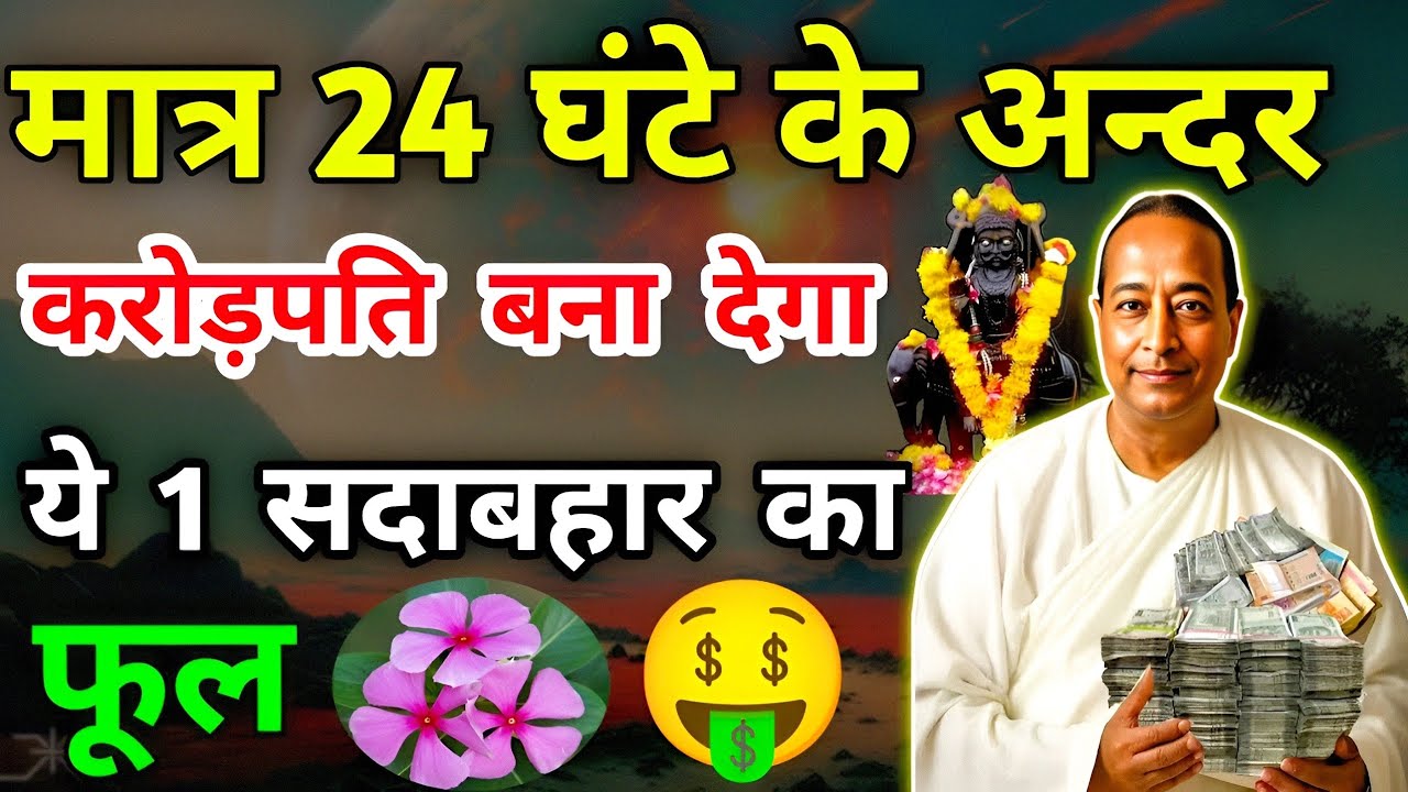 मात्र 24 घंटे के अंदर करोड़पति बना देगा यह एक सदाबहार का फूल ।। Paramhans yogananda ji ।। Gayan ।। 
