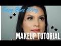 Easy Blue Winged Eyeliner and Red Lipstick Makeup Tutorial | Melissa Chee