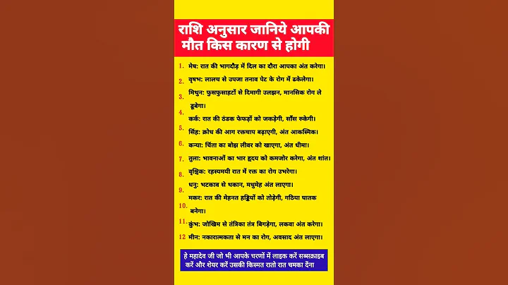 What will be the cause of your death according to your zodiac sign#trending#hor #zodiac#shorts #yt