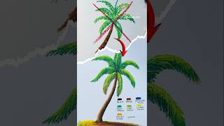 How to Draw a Realistic Coconut Tree | Easy Oil Pastal Drawing Tutorial