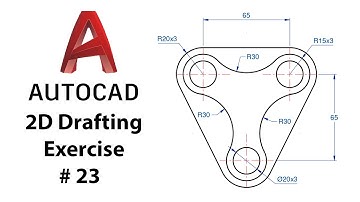 AutoCAD 2D Drafting Exercise # 23 - Basic to Advance in Hindi