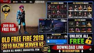 🎮 Old Free Fire 2019 Private Server V2 Download Guide | Old Lobby, Bundles & Items Showcase screenshot 1