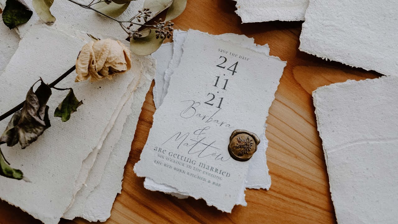 How To Make Handmade Paper Wedding Invitations | Diy Tutorial