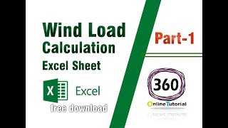Wind Load Calculation by Excel sheet- part 1. ( Free download Excel Sheet)