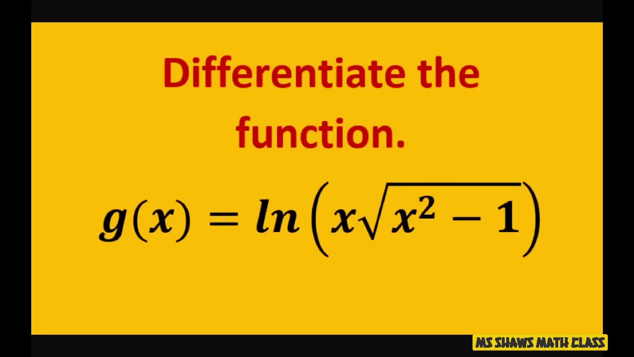 Differentiate G x Ln x Sqrt x 2 1 Natural Logarithms YouTube differentiate-g-x-ln-x-sqrt-x-2-1-natural-logarithms-youtube
