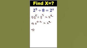 find x of indices and algebraic manipulation #indices #algebraic #equationmathtricks #olympiadexams