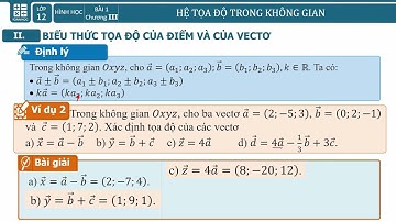 Hệ trục tọa độ trong không gian P1 | Chương 3 | Toán 12