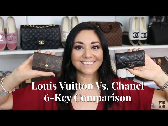 CHANEL Caviar Quilted Classic 4 Key Holder Wallet Light Purple 896279