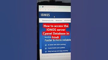 How to access IONOS server cPanel and database and FTP in hindi #ionos #server #cpanel #access #how