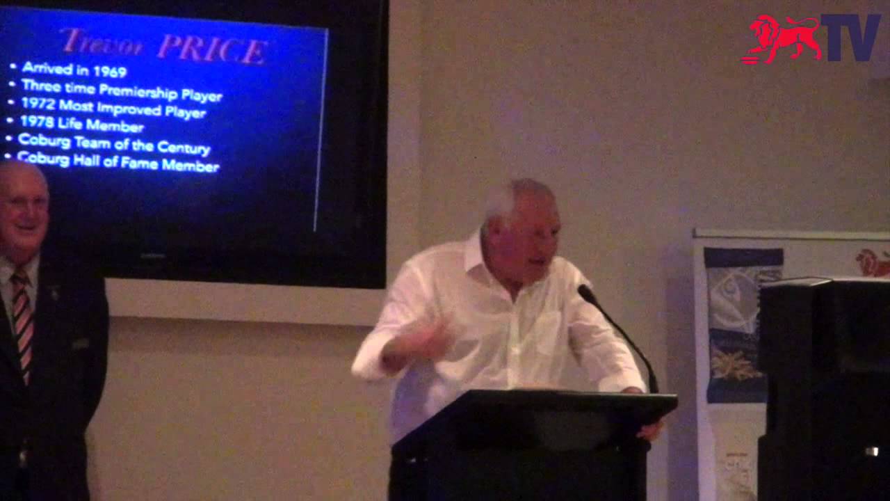vfl trox Trevor Price's Speech from 2014 Premiership Heroes Night