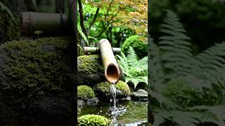 Beautiful Relaxing Music 🌿 Bamboo Water Sounds &amp; Calming Piano #shorts