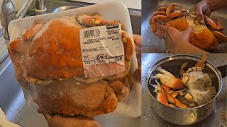 Cleaning Costco Dungeness Crab Fresh Wild Whole cooked