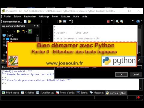 Bien démarrer avec Python - Partie 4 : Effectuer des tests logiques