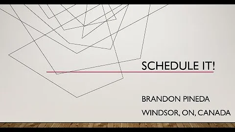 CS50 Final Project: Schedule it! - Brandon Pineda