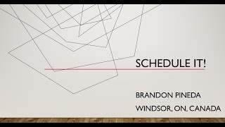 CS50 Final Project: Schedule it! - Brandon Pineda