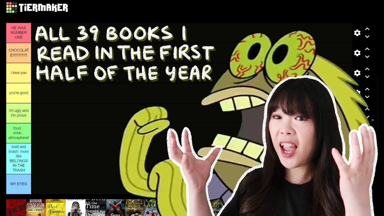 ranking all 39 books i read so far this year using spongebob memes 🍍