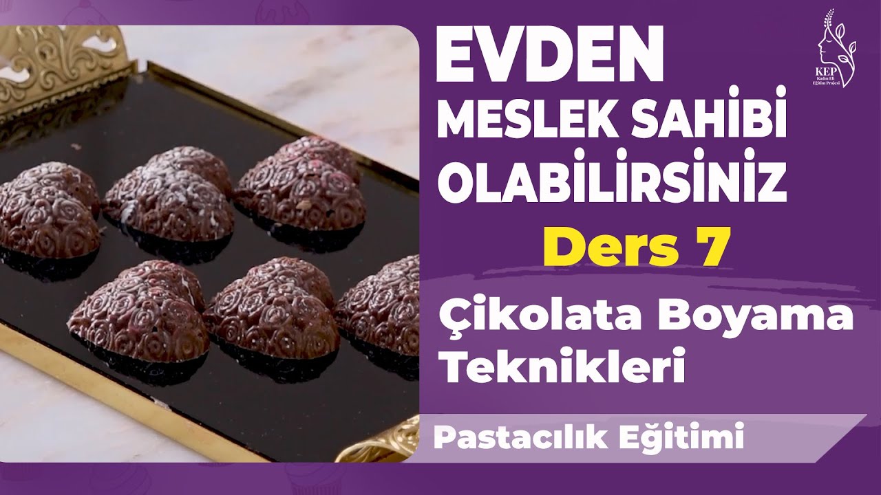 Ders: 7 - Çikolata Boyama Teknikleri - Pastacılık Eğitimi