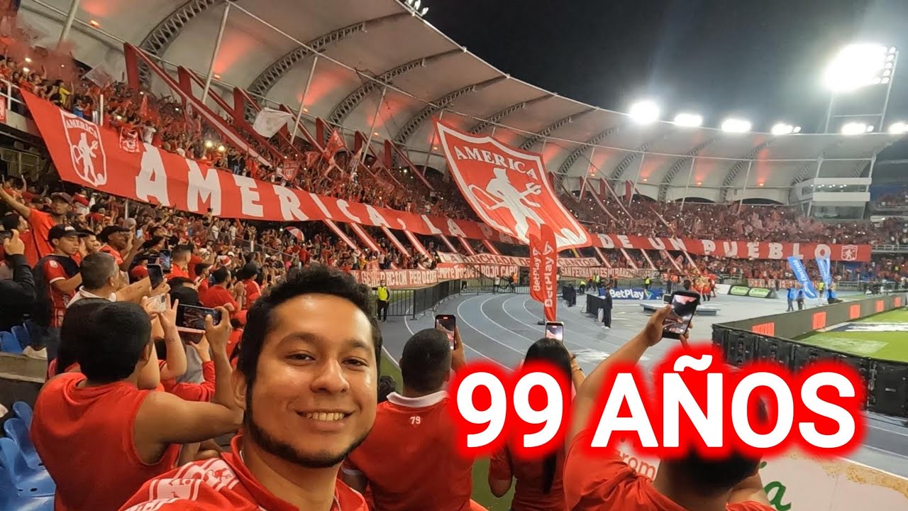 99 AÑOS DE PASIÓN ESCARLATA 👹 Así celebramos en el Pascual Guerrero | América 1 - 0 Santa Fe