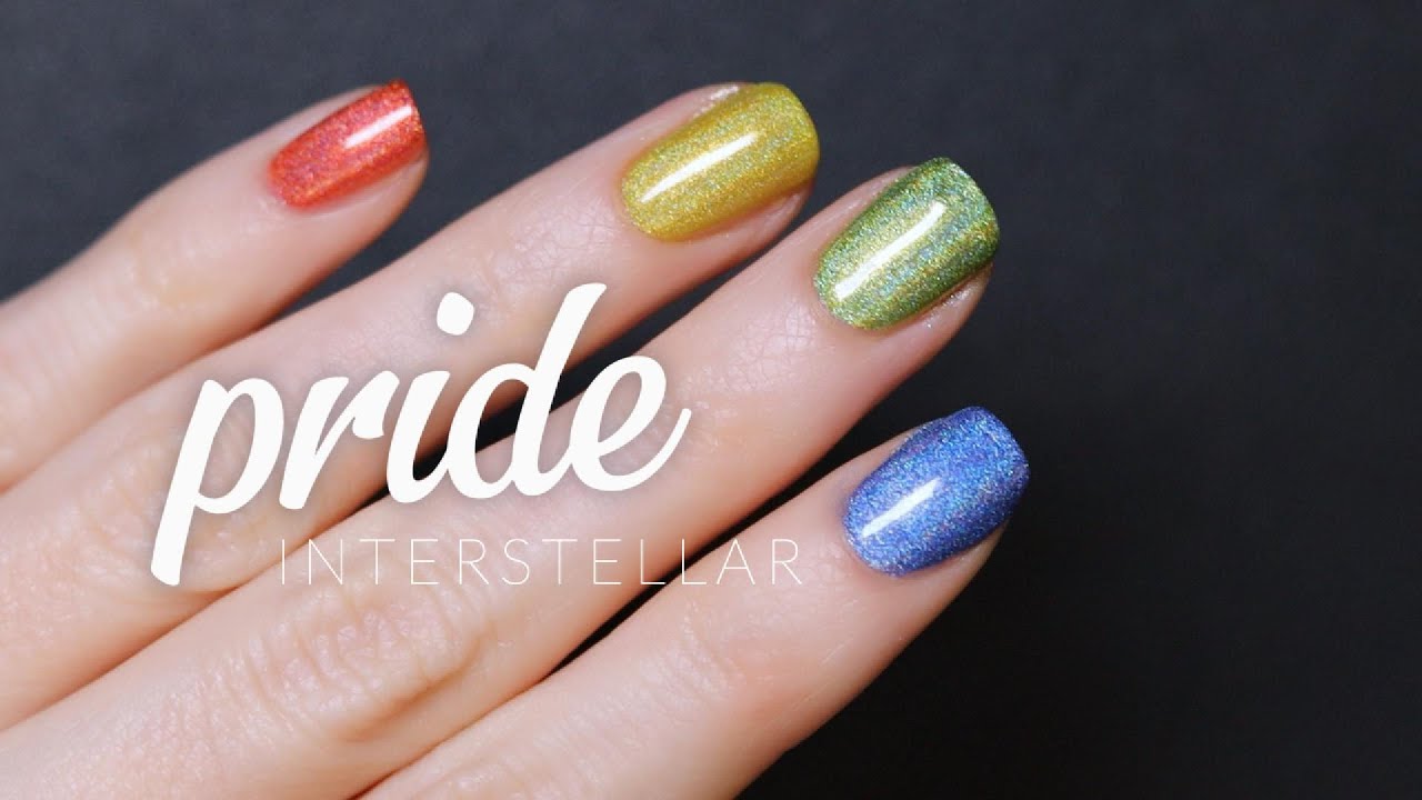 PRIDE NAILS 🌈 but make it vintage 🤖 and interstellar 🌠