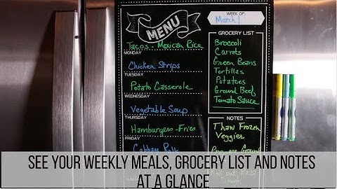 Magnetic Menu Board for Fridge