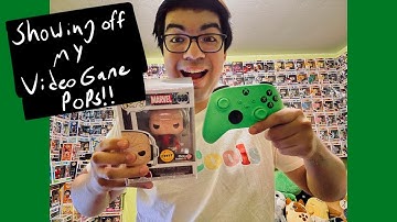 Showing off funko pop video game collection!!