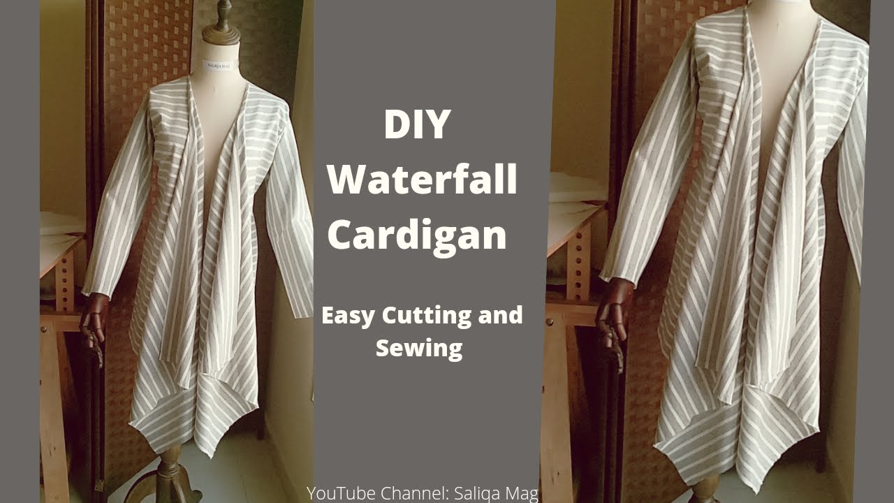 DIY Waterfall Cardigan  DIY Waterfall Cardigan Easy Tutorial