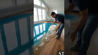 Turning a Living Room Floor Into a Beach & Ocean 🌊 | Epoxy Resin Art Transformation