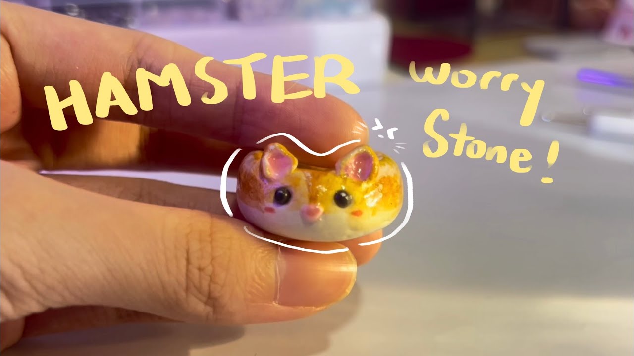 Fidget for stress relief | Tutorial how i make hamster worry stone/worry stone using air dry clay