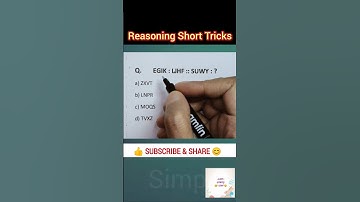 Analogy Reasoning Tricks | SSC GD CGL CHSL MTS CPO | RRB NTPC RPF | Simple Easy 55M #ssc #rrb #short