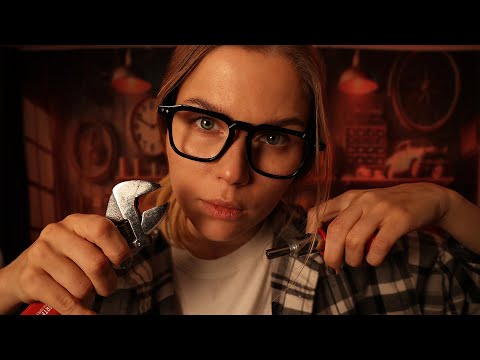 ASMR Fixing A Malfunctioning Robot Mechanic Roleplay Checking Circuits Gears Oil Refill