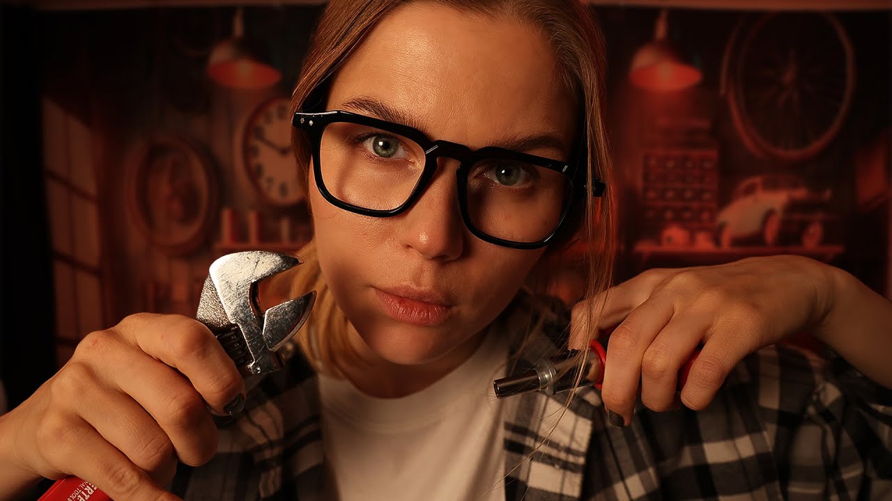 ASMR Fixing a Malfunctioning Robot 🤖 | Mechanic Roleplay Checking Circuits, Gears & Oil Refill