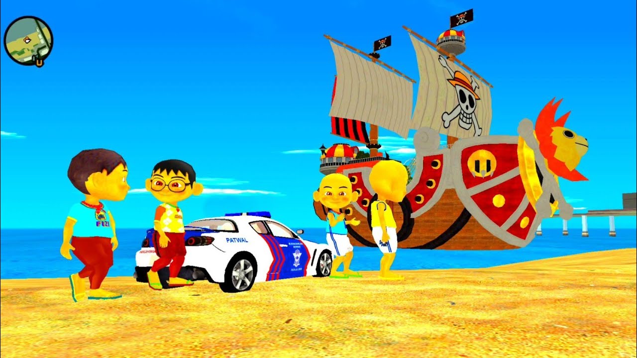 Upin & ipin temukan Kapal Bajak Laut Lucu Berhantu , Ehsan Fizi dikejar Manusia Serigala🤣 Dunia Oyya