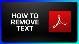 How To Remove Text In Adobe Acrobat Tutorial Profile