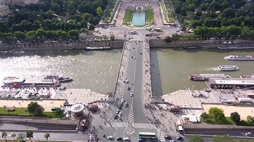 A fast motion view from Eiffel Tower Paris
