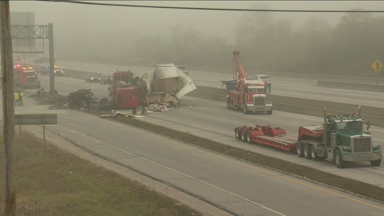 Truck driver ejected from semi on I-94 - YouTube