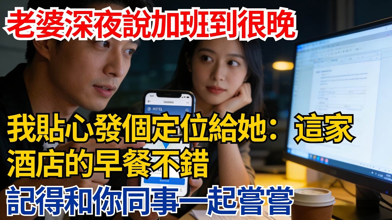 老婆深夜說加班到很晚，我貼心發了個定位給她：這家酒店的早餐不錯，記得和你同事一起嘗嘗【都市際遇】#都市情感#情感故事#妻子出軌#出軌故事#婚姻背叛#反轉劇情
