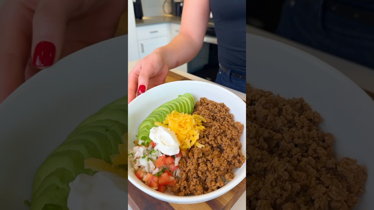 Ground Bison Taco Bowl🥑🌮