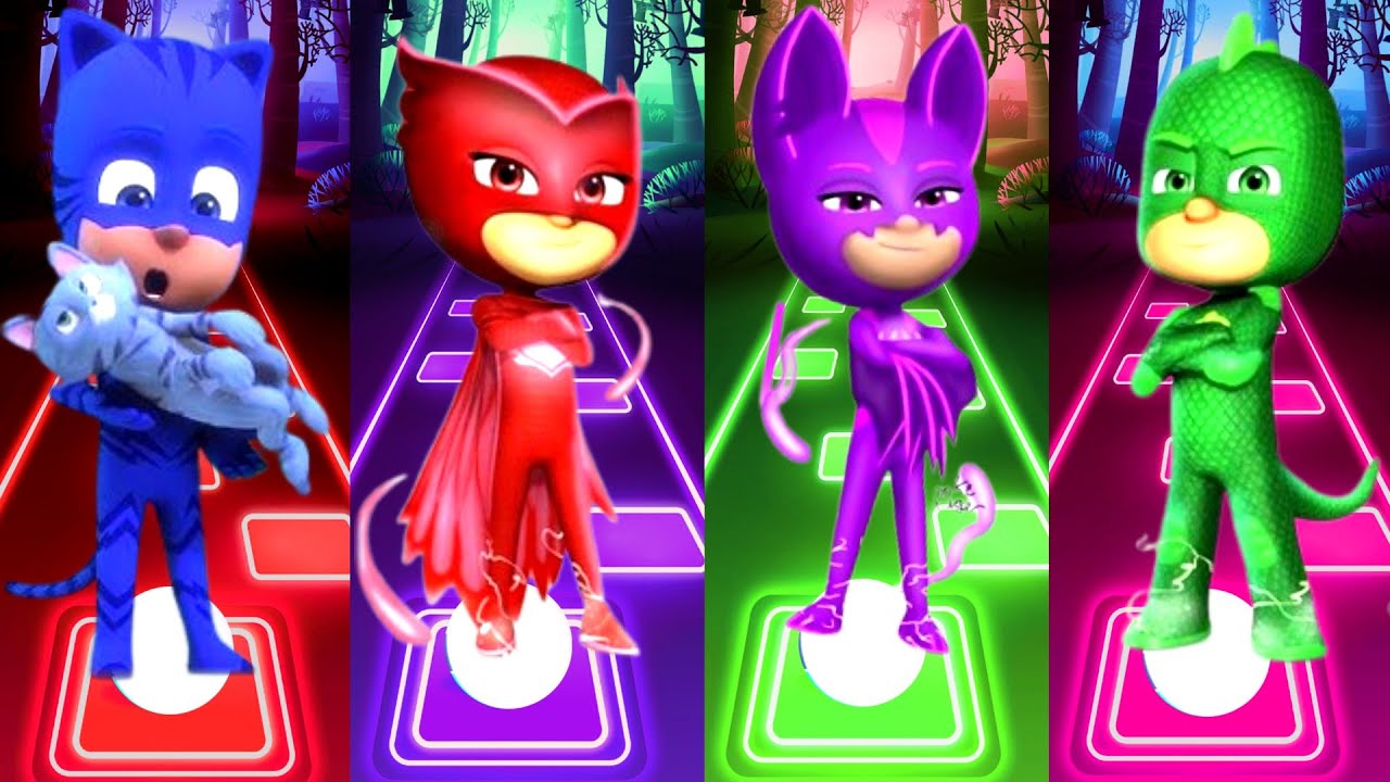 PJ Masks: Owlette 🆚 Catboy 🆚 Gekko 🆚 An Yu 🎶 Tiles Hop EDM Rush ❤️❤️❤️