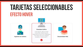 Tarjetas seleccionables con efecto HOVER | HTML - CSS - JS