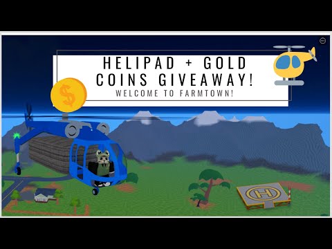 Helipad Gold Coins Giveaway Welcome To Farmtown 2 Youtube - roblox welcome to farmtown sugar cane