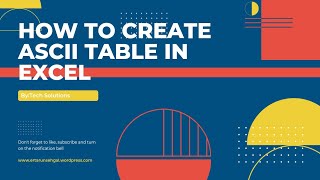 Create an ASCII Table in Excel: Step-by-Step Guide!