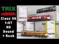 Trix/Marklin Class 66 Diesellocomotieven. Lineas, Rail Feeding, HGK naast elkaar.